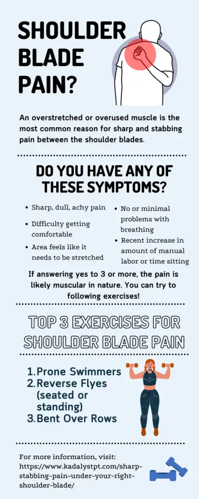shoulder blade pain infographic