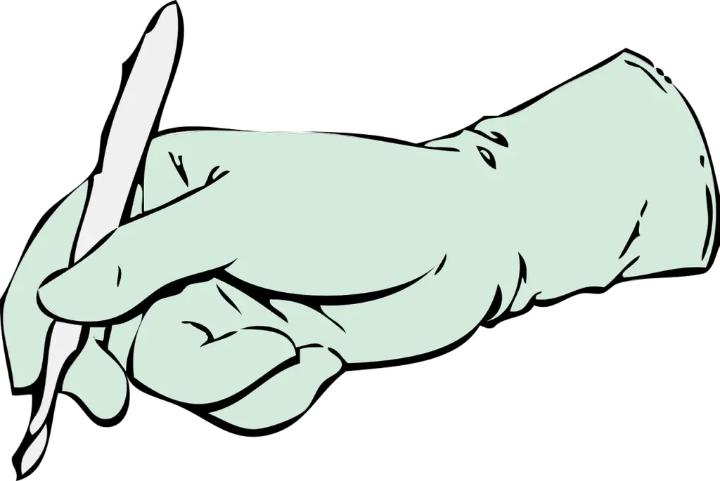 scalpel in hand animated for surgery