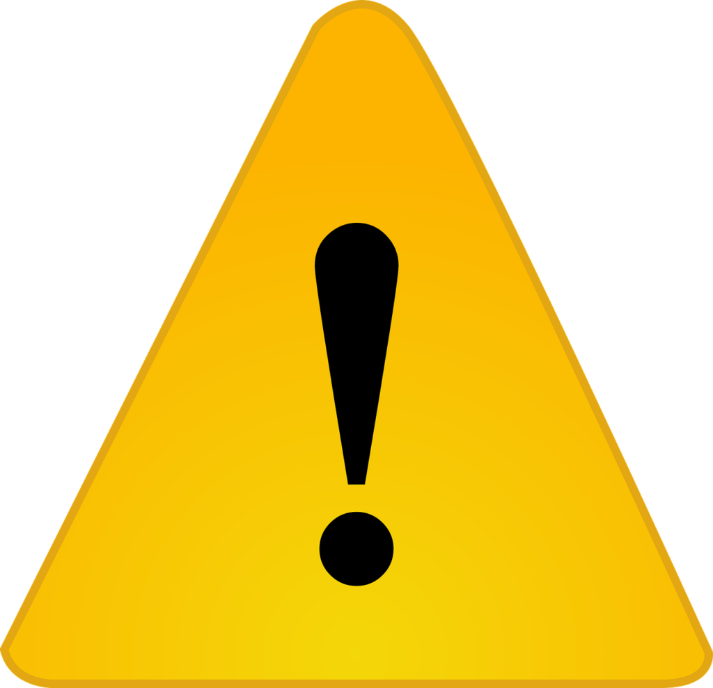 yellow warning sign